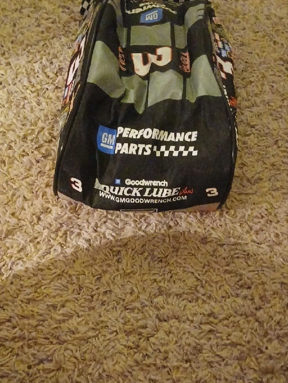 Goodwrench Black Racing Tote Bag with Checkered Strap